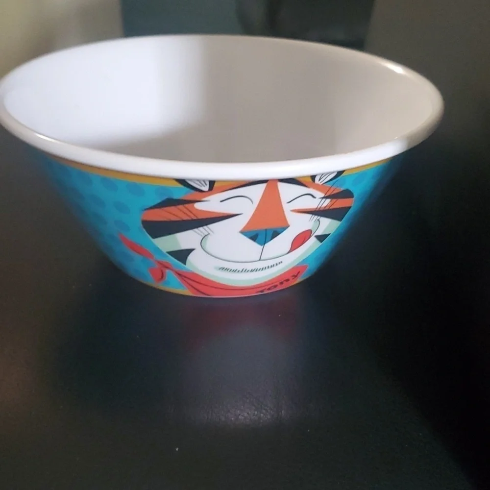 Tony the Tiger Bowl vintage Kelloggs cereal colorful breakfast fun